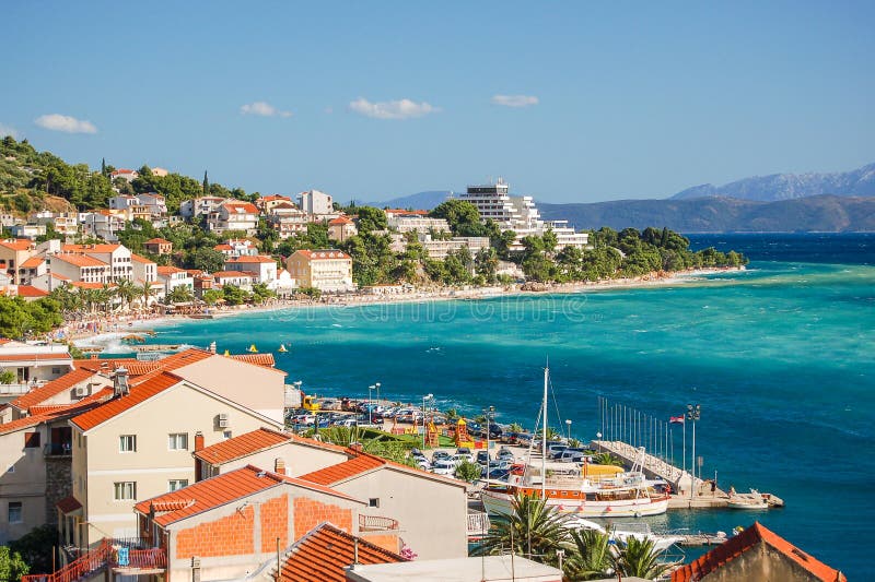 Gorgeous Azure Scene Of Summer Croatian Landscape In Podgora, Dalmatia ...