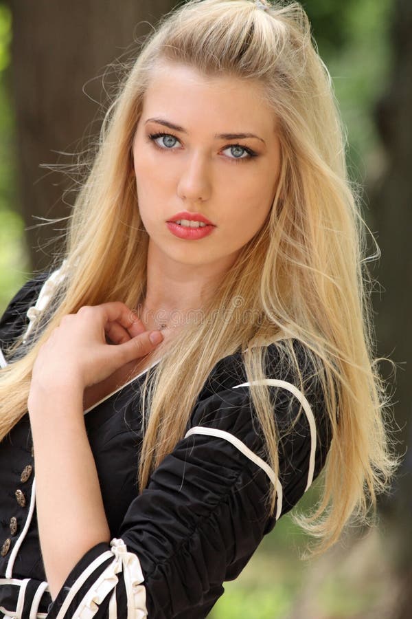 Gorgeous blonde girl stock photo picture