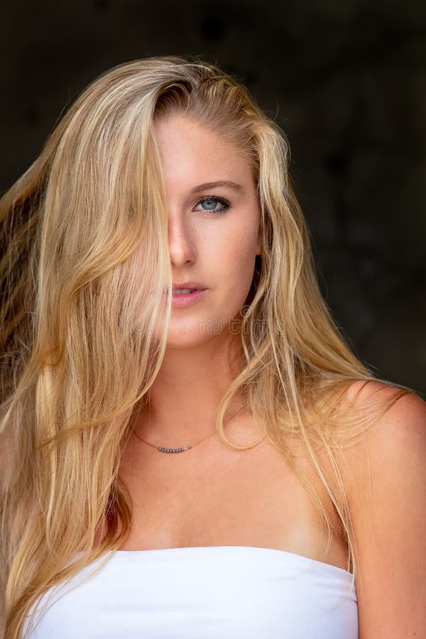 Gorgeous Blonde Model Posing Outdoors Stock Image Image Of Eyes Cute 