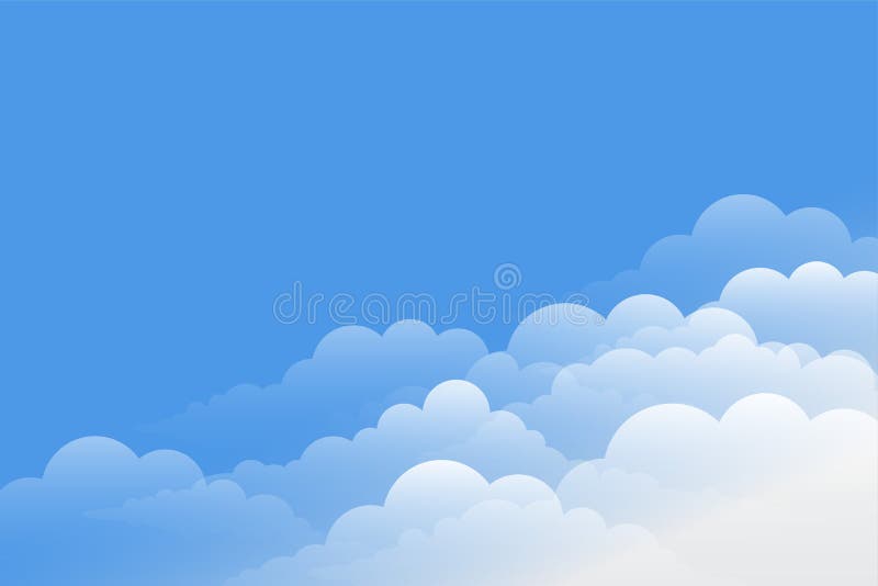 Clouds Background with Blue Sky Design Stock Vector