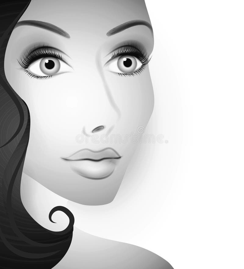Face Of Woman Sketch Drawing Stock Illustration Illustration Of Features Drawing 20801
