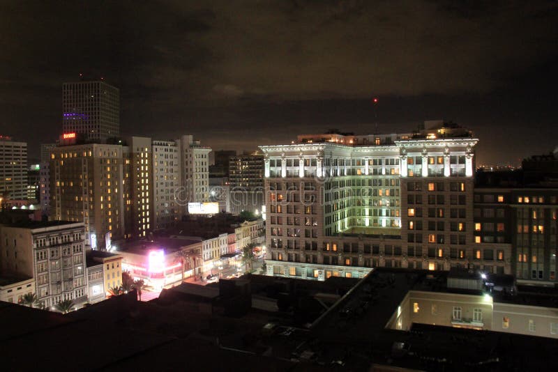Gorgeous night overlooking the city, New Orleans, 2016 royalty free stock photos Gorgeous night overlooking the city, New Orleans, 2016 royalty free stock photos