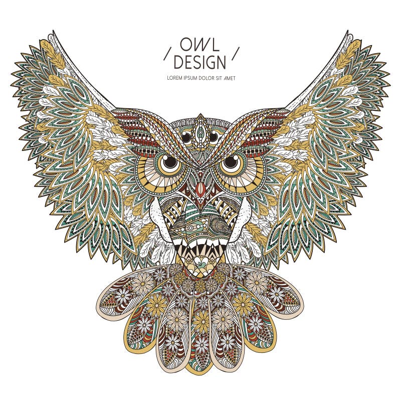 Gorgeous owl coloring page