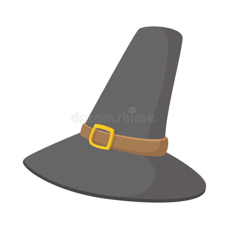 Gorgeous Pilgrim Hat Cartoon Icon Stock Vector - Illustration of
