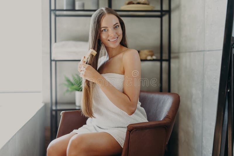 Sitting on a hair brush