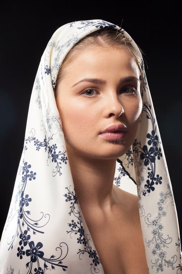 Gorgeous woman wearing a headscarf