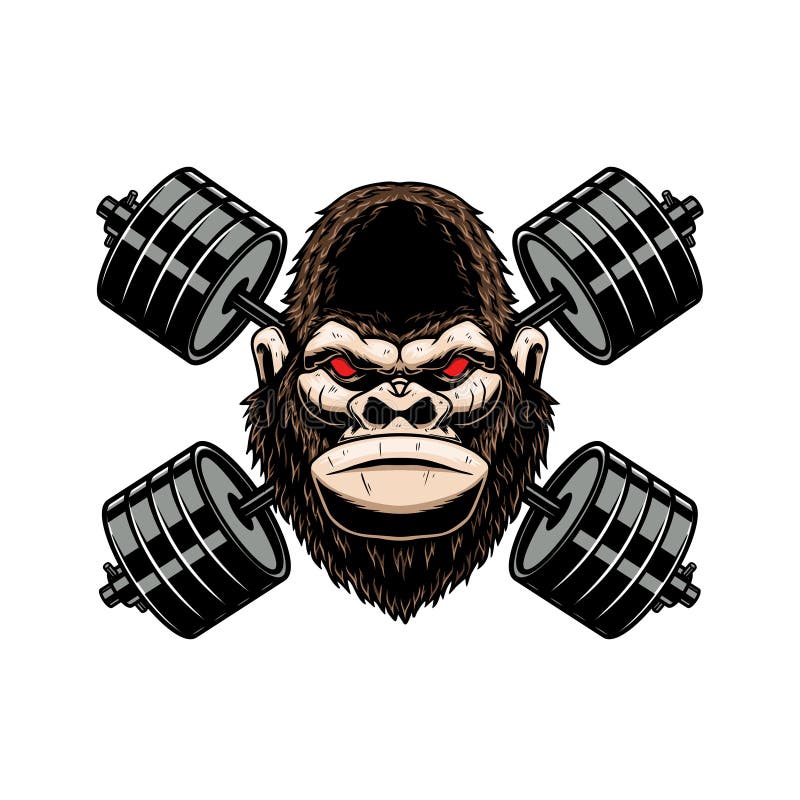 Gorilla Gym Training Vector Logo Design Graphic by HardTeam