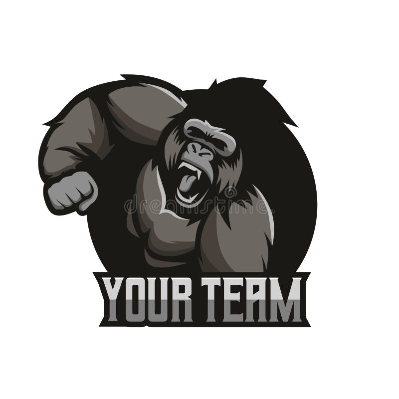 Gorilla Logo Illustration Vector enojado libre illustration Gorilla Logo Illustration Vector enojado libre illustration