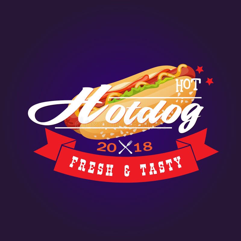 Gorący Hotdog 2018 Świeży & Smakowity royalty ilustracja Gorący Hotdog 2018 Świeży & Smakowity royalty ilustracja