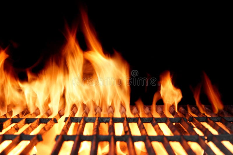 Gorący Pusty węgla drzewnego BBQ grill Z Jaskrawymi płomieniami