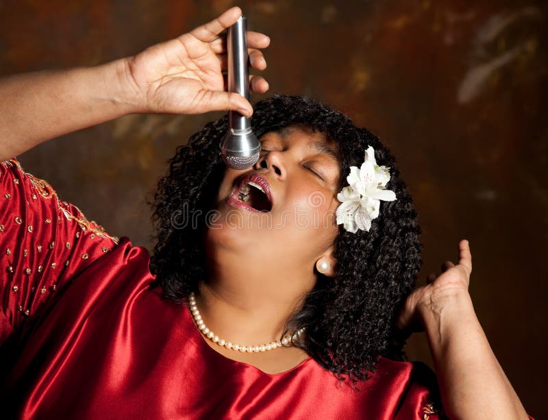 Gospel singer royalty free stock photo