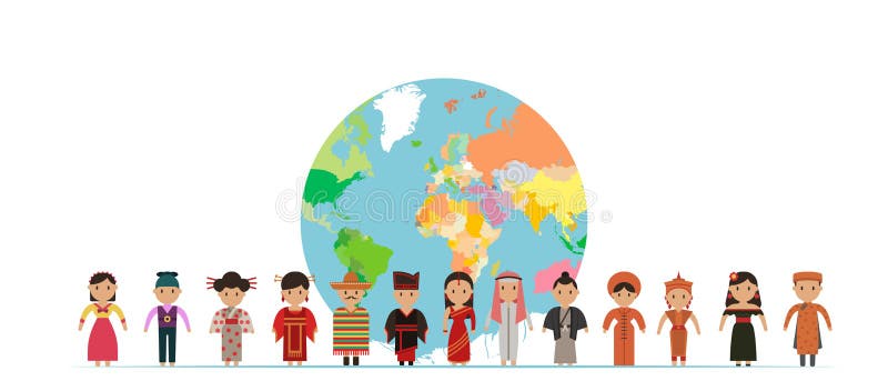 Gosses du monde E illustration stock