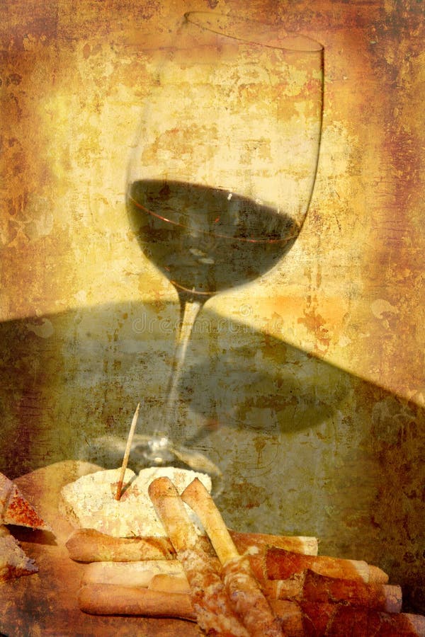 Artistic work of my own in retro style - Postcard from Italy. - Wine tasting. Artistic work of my own in retro style - Postcard from Italy. - Wine tasting