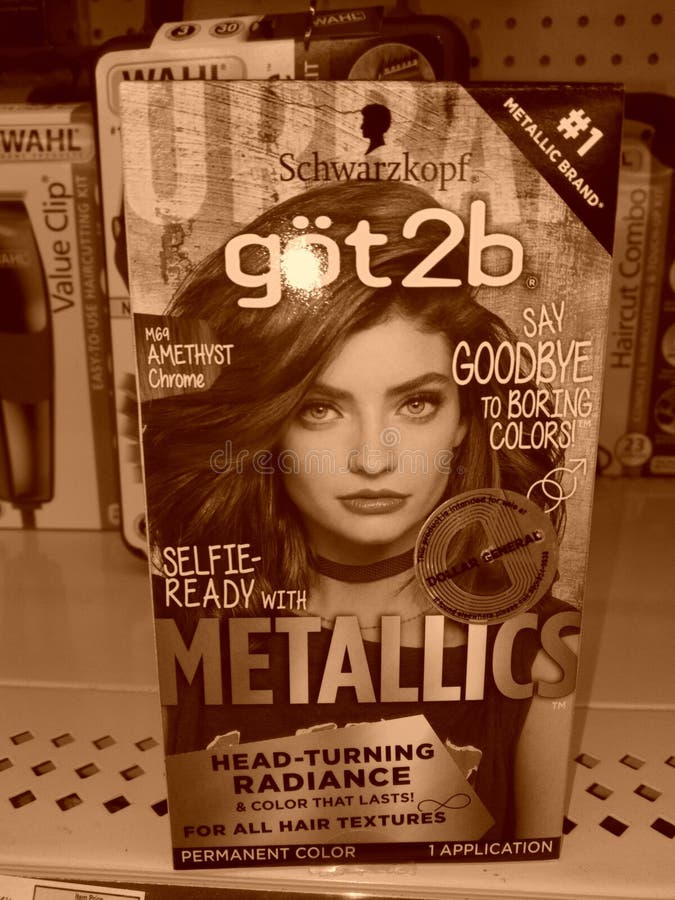 Got2b Purple Metallic Hair Dye Stock Illustration Illustration of