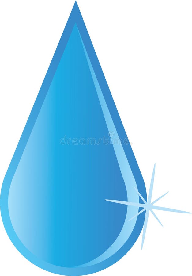 Gota de água ilustração stock