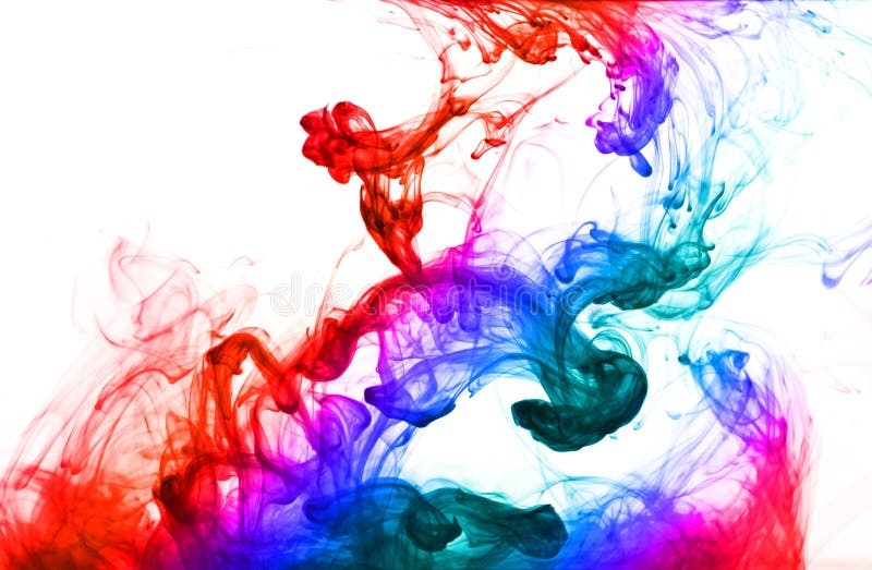 Gota multicolora de la tinta imágenes de archivo libres de regalías Gota multicolora de la tinta imágenes de archivo libres de regalías