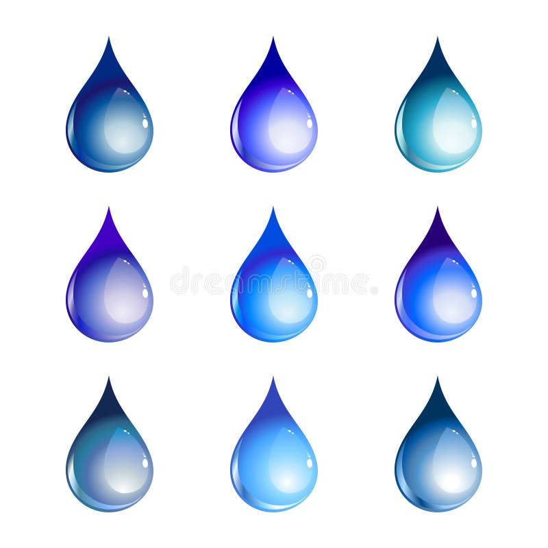 Gotas de água ilustração royalty free