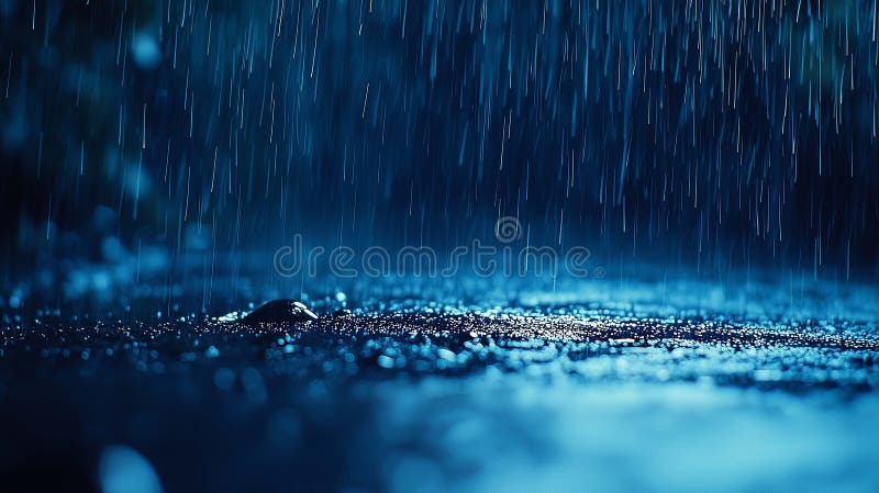 Gotas de lluvia salpicándose en un charco capturando la belleza de las naturalezas bailando en un día lluvioso ilustración del vector