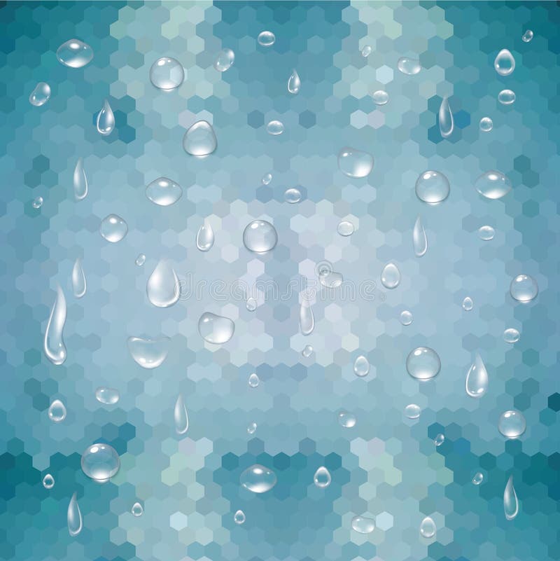 Gotas de água e fundo geométrico ilustração stock Gotas de água e fundo geométrico ilustração stock