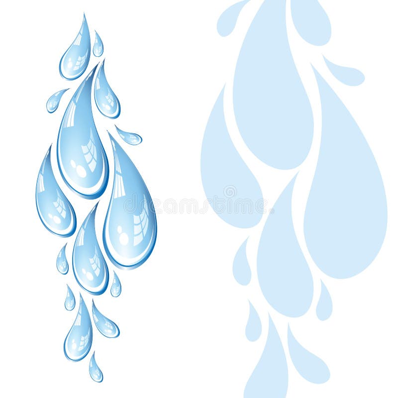 Gotas de água vetoriais ilustração do vetor