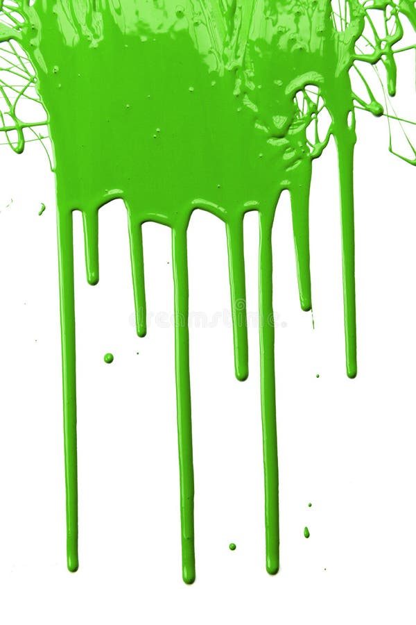 Gotejamento verde da pintura fotografia de stock royalty free Gotejamento verde da pintura fotografia de stock royalty free