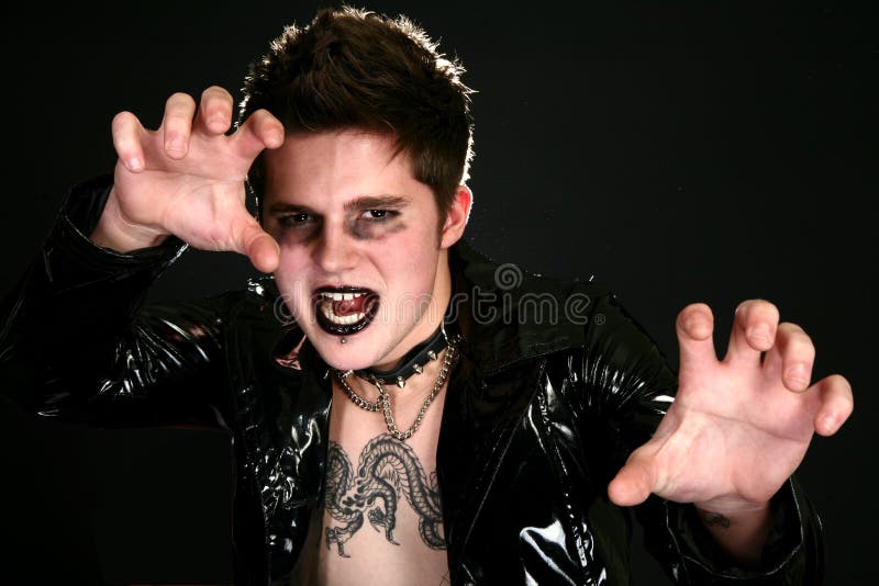 Vampire Goth Fashion Young Teen Male Stock Photo 96693238