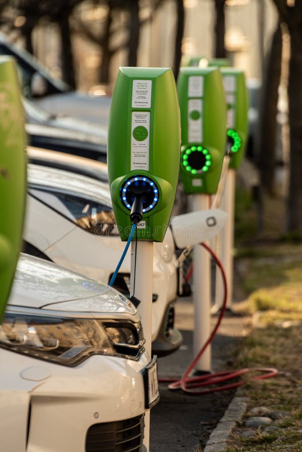 electric-and-hybrid-cars-charging-at-public-charging-stations