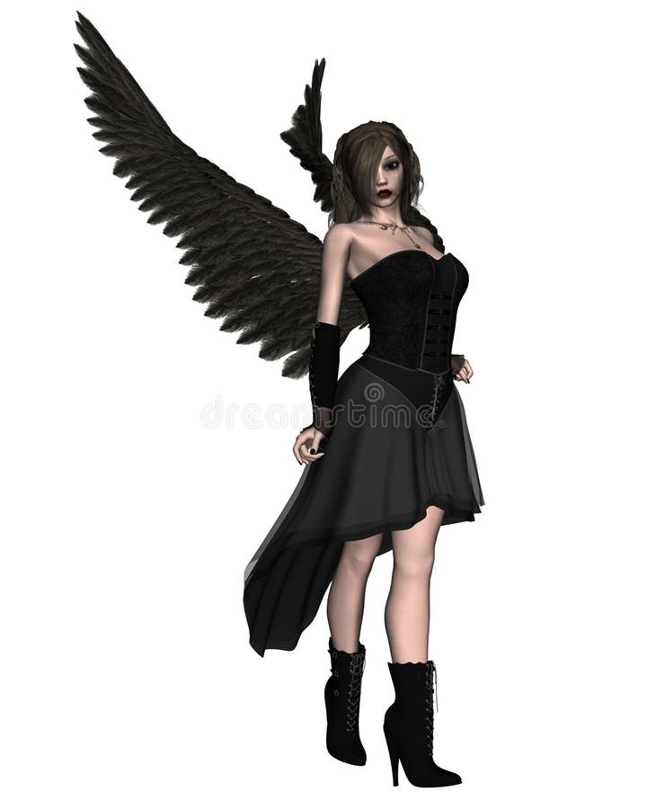 Gothic Angel Black Wings