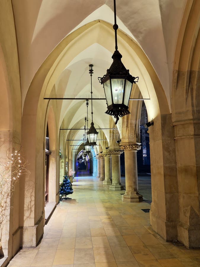 Gothic arcades by night