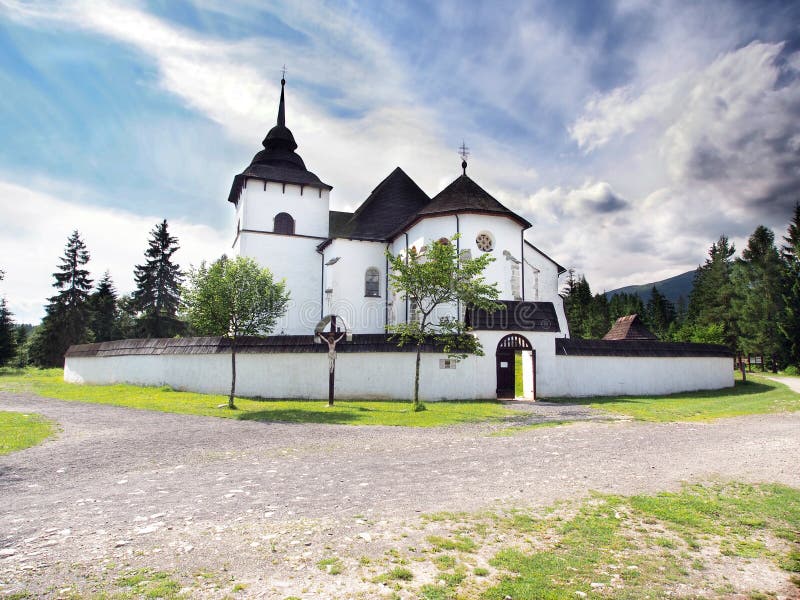 Gotický kostel v Pribylině skanzen