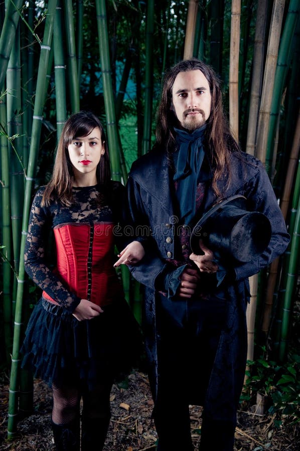 Gothic couple stock image Gothic couple stock image
