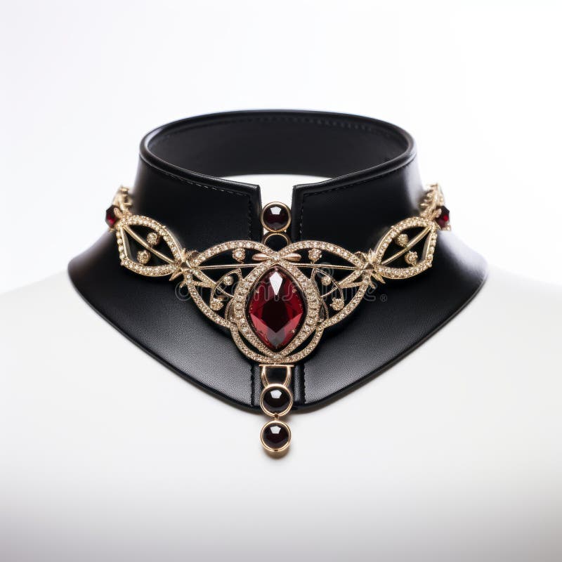 Elegant Red Diamond Gothic Choker / Necklace
