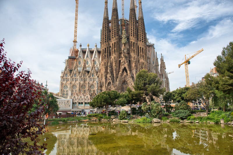 Sagrada Familia Church Lords Prayer Stone Relief Stock Photo - Image of ...