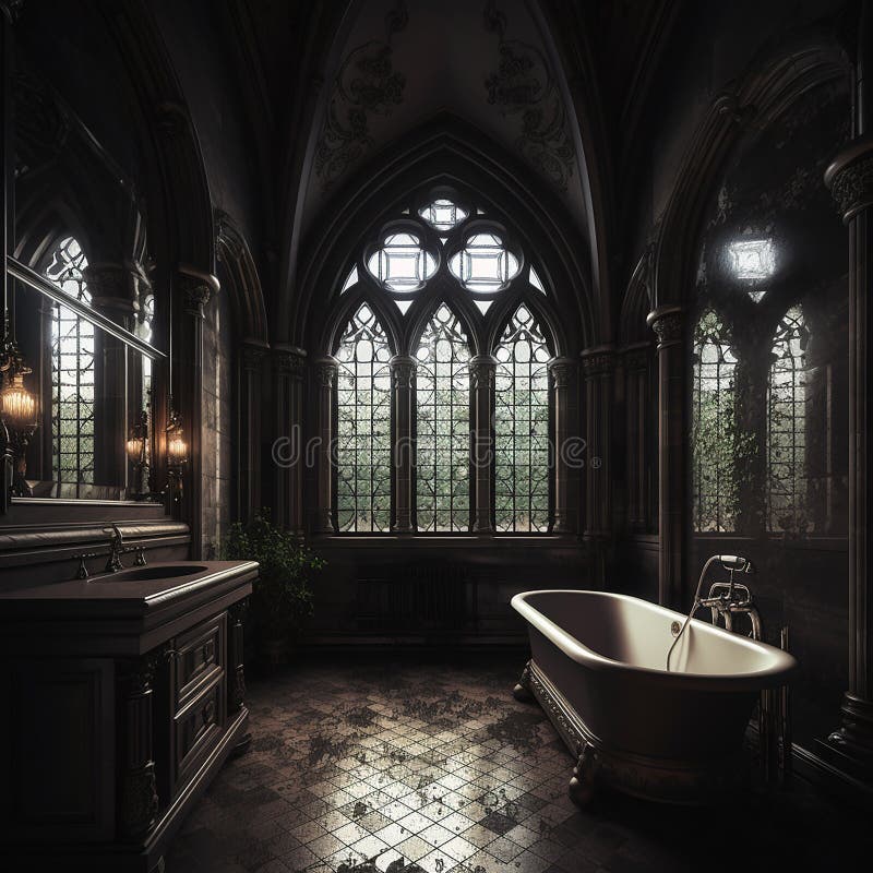 Gothic Bathroom Stock Illustrations – 78 Gothic Bathroom Stock ...