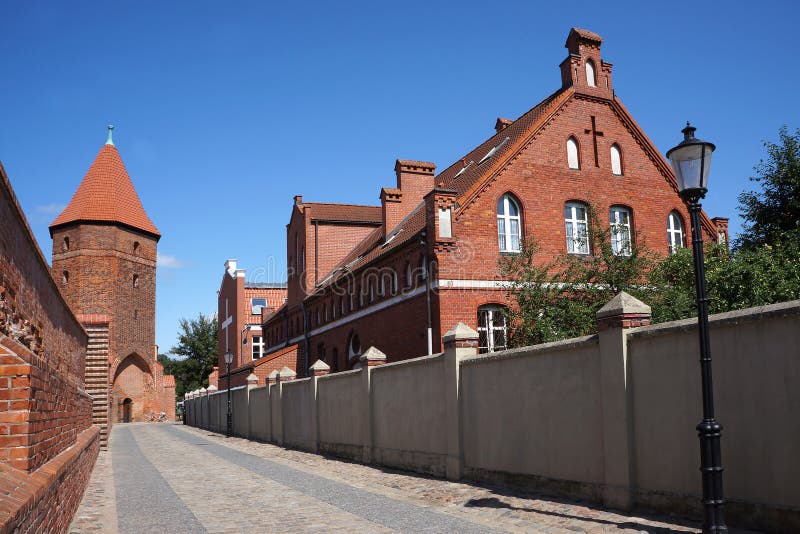 Gothic fortifications in Lembork, Poland.