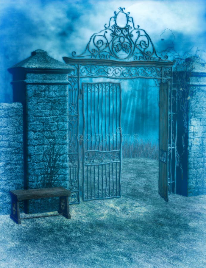 Gothic graveyard 5 stock illustration. Illustration of cloud 12562034