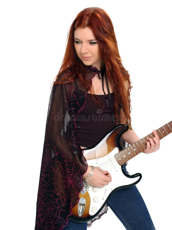 Gothic Guitarist royalty free stock photo