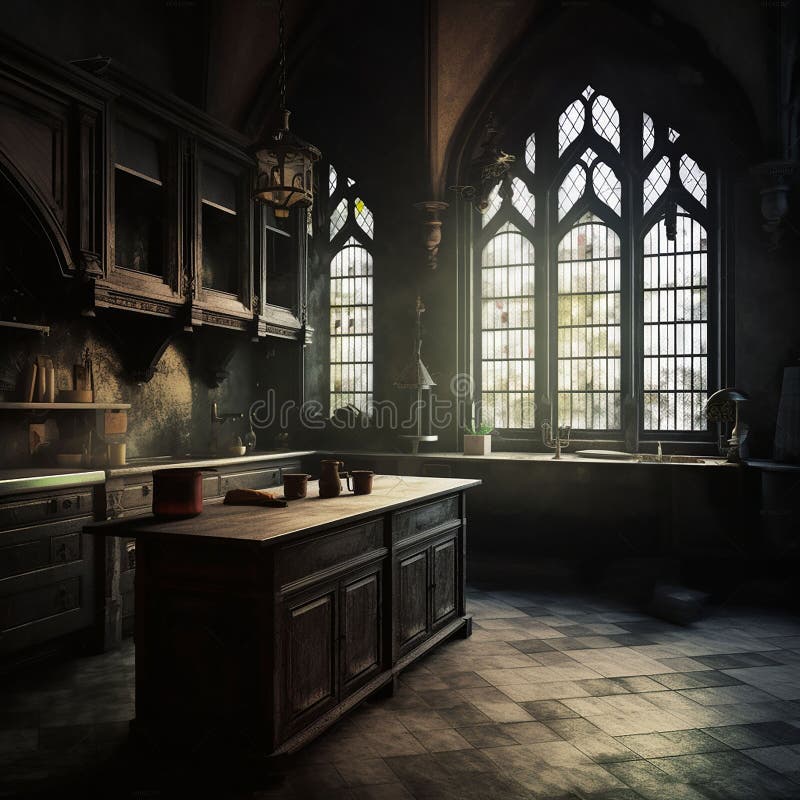 https://thumbs.dreamstime.com/b/gothic-kitchen-wooden-counter-tops-darkaccents-generated-midjourney-gothic-kitchen-ai-generated-276279010.jpg