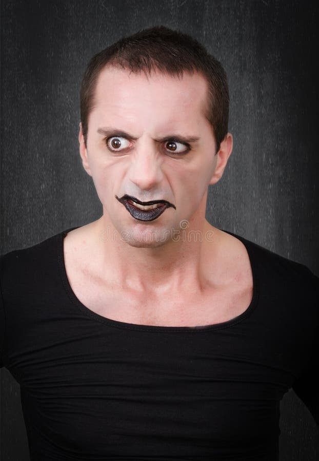 Gothic mime portrait stock image. Image of caucasian - 35603229