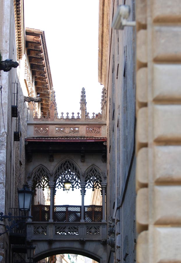 Gothic quarter of Barcelona stock image