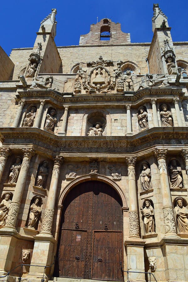 The Gothic Santa Maria church with its Baroque facade royalty free stock images The Gothic Santa Maria church with its Baroque facade royalty free stock images
