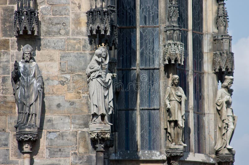 Gothic Statues on Church Ledge Stock Photo Image of statue, royal