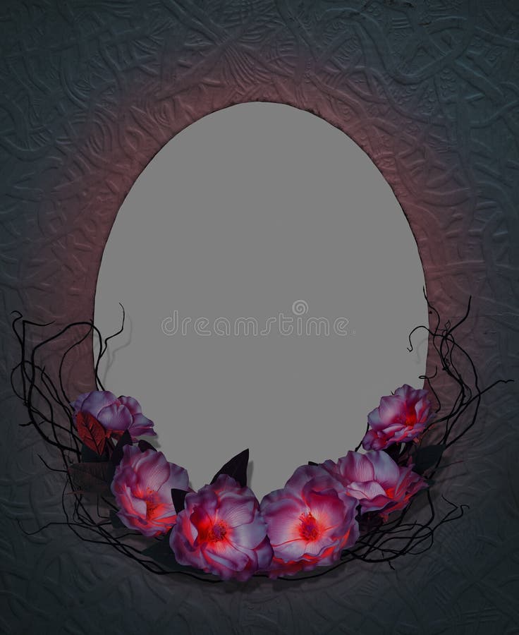 Gothic style empty frame mockup royalty free stock photography