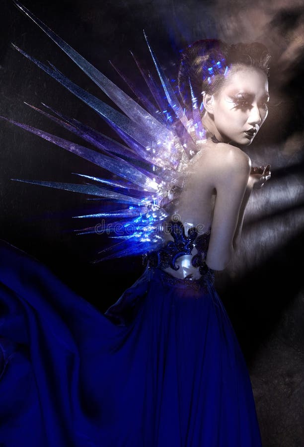 Gothic style female model royalty free stock photo