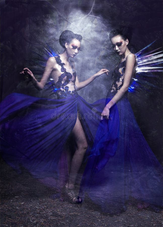 Gothic style female model royalty free stock photo