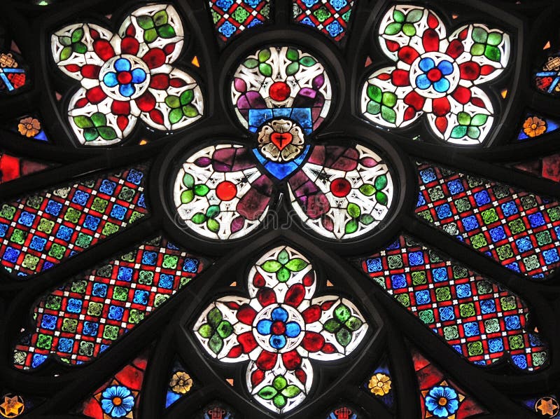 Gothic window in church