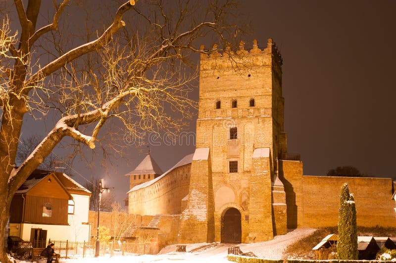 Gotisch kasteel in Lutsk stock foto's Gotisch kasteel in Lutsk stock foto's