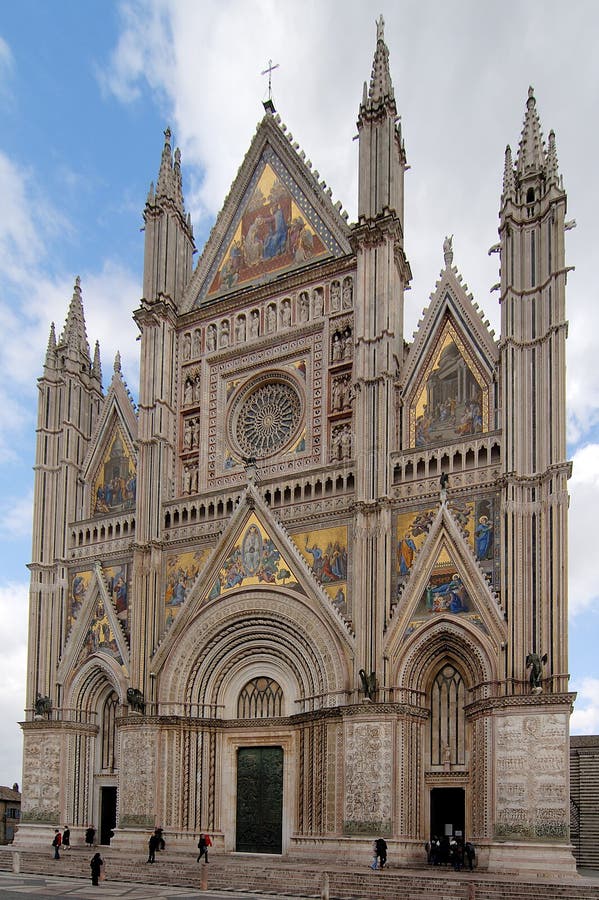 Gotische Kathedraal van Orvieto stock afbeeldingen Gotische Kathedraal van Orvieto stock afbeeldingen