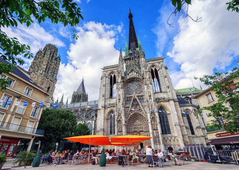 Gotische katholische Kathedrale Notre Dame von Rouen, Normandie, Frankreich