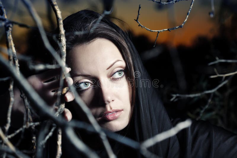 Gotische schoonheid stock foto's